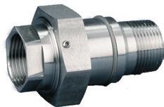 The swivel mount is available with special materials (stainless steel, hastelloy, etc.