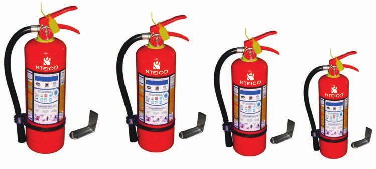 DRY POWDER FIRE EXTINGUISHERS Portable dry powder fire extinguisher is made up of ABC dry power, which is applied to extinguish solid materials, inflammable liquids, combustible gases, organic