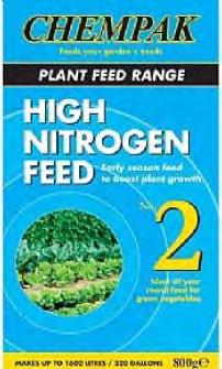 6 Chempak No2, High Nitrogen A high Nitrogen formula for strong leaf and stem growth.