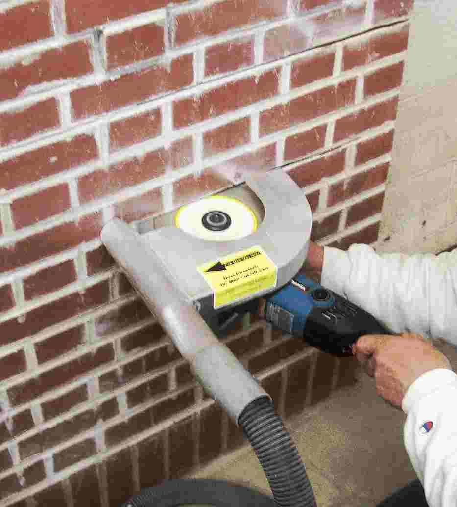 4 DUST CONTROL TOOLS Mini Dustless Cut-Off Saw - 10" Dust Director Concrete & Masonry Cutting - Without the Dust.