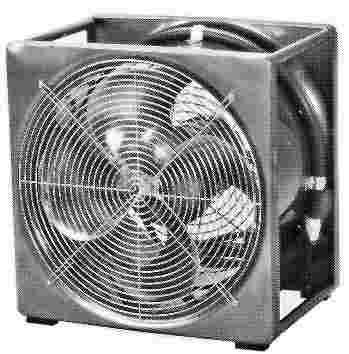 .. SPECIFICATIONS: BLACK MAX INDUSTRIAL FANS MODEL SIZE HP POWER AMPS * MOTOR ** WEIGHT CFM MAX-16 16" 1/3 115 V 5.8 TEA0 44 lbs. 5,200 MAX-20 20" 1 115 / 230 V *** 14 / 7 TEA0 85 lbs.