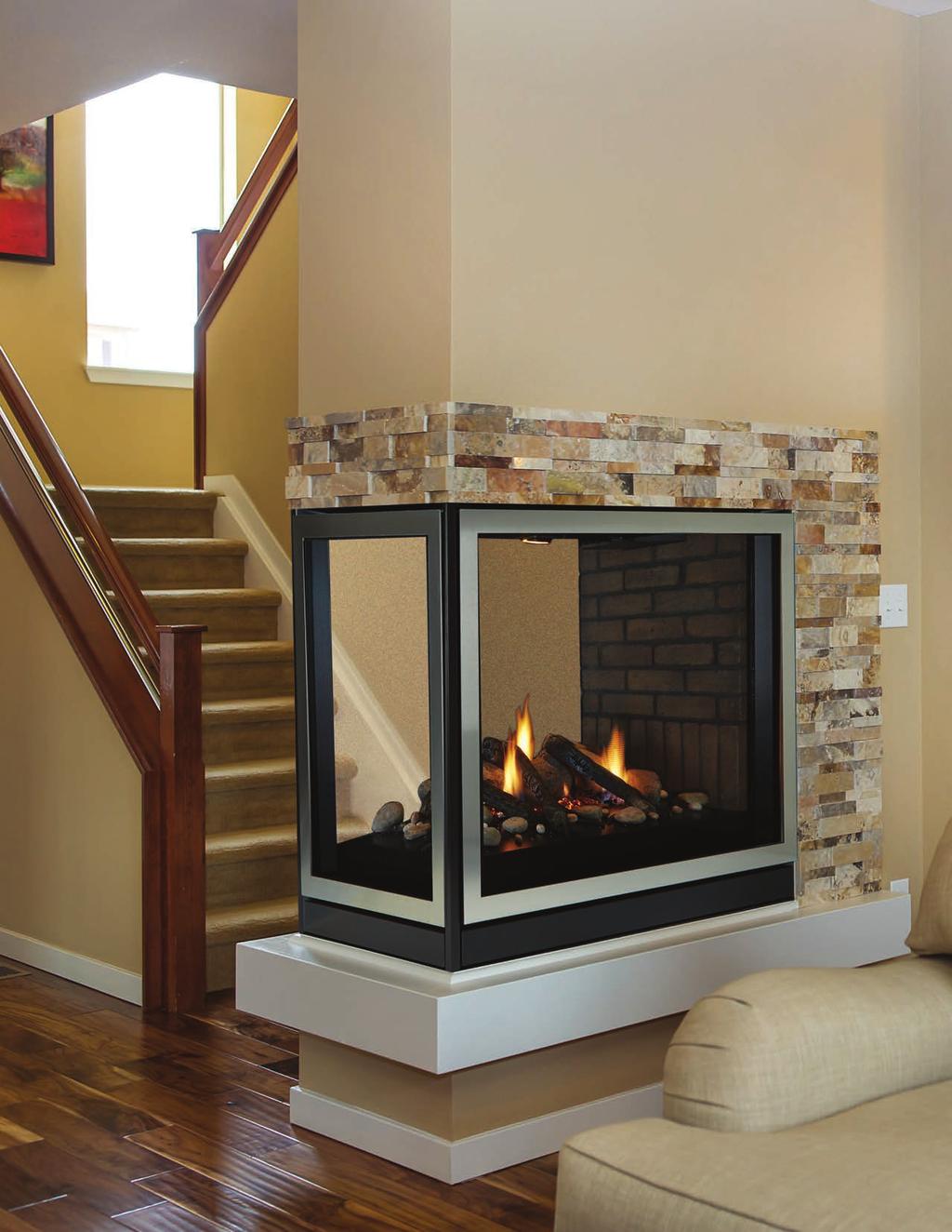 Direct-ent Premium Peninsula Direct-ent Premium Peninsula Fireplace, ottage rick Liner with Soldier ourse, Mixed