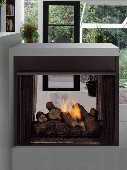 Tallest opening available for full view of fire Low profile hearth Available facing options include Perimeter Trims, Classic Arched Faces, Cabinet Doors with Screen and Filigree Panels Trim Option