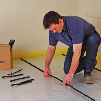 Key facts Good thermal conductivity heat outputs up to 100W/m 2 Provides a level floor surface ideal for laying tile and stone floor finishes Simple and quick to