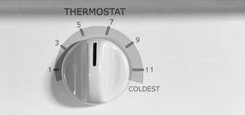 Set the thermostat to the highest number (coldest setting). 3. Set the selector control to the "HIGH COOL" setting (see below). 4.
