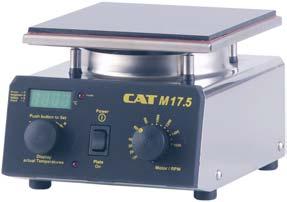 6 anodised aluminium hotplate () M17.5 CERAN The CAT mid range hotplate stirrers M16.5, M16.6 and the CERAN hotplate stirrer M17.