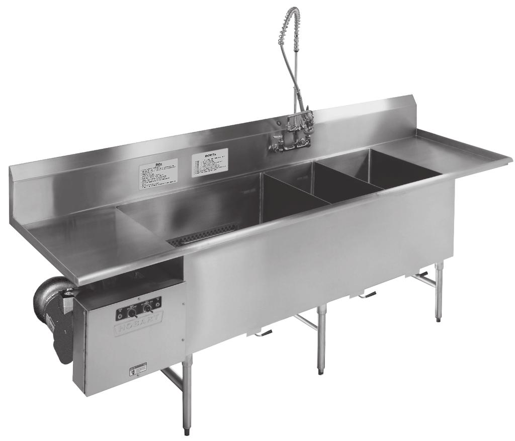 Installation, Operation, and Care of TurboWash TM Pot and Pan Sink SAVE THESE INSTRUCTIS GENERAL The TurboWash pot and pan sink is the scullery manager's dream.
