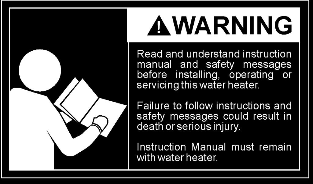 If you are not thoroughly familiar with gas codes, your water heater, and safety practices, contact your gas supplier or qualified installer to check the water heater. Read this manual first.