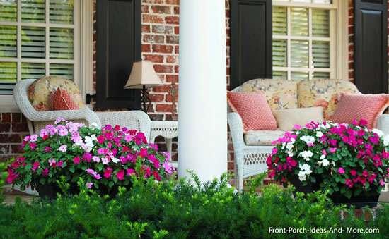Pastels can work equally well and give your porch a calm and soothing appeal.