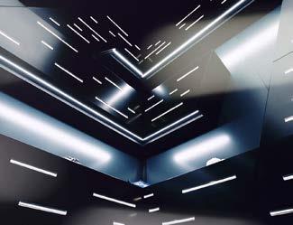 Linear sparkling Create a dynamic sense of motion with these sleek linear lights.