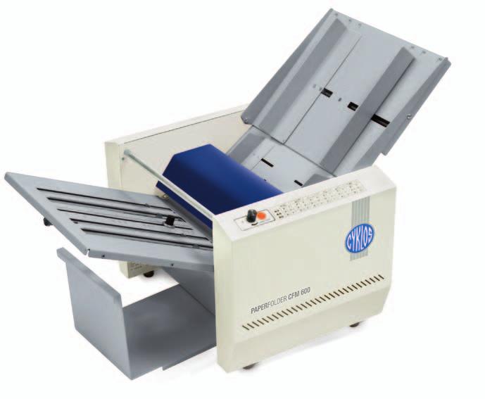Paper folder CFM 500 Simple and reliable A4 machine used for creating the three most-common types of folds on three most typical office paper formats - A4, A5, A6.