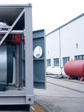 In warm-water boilers, the output temperature ranges up to 110 C at a