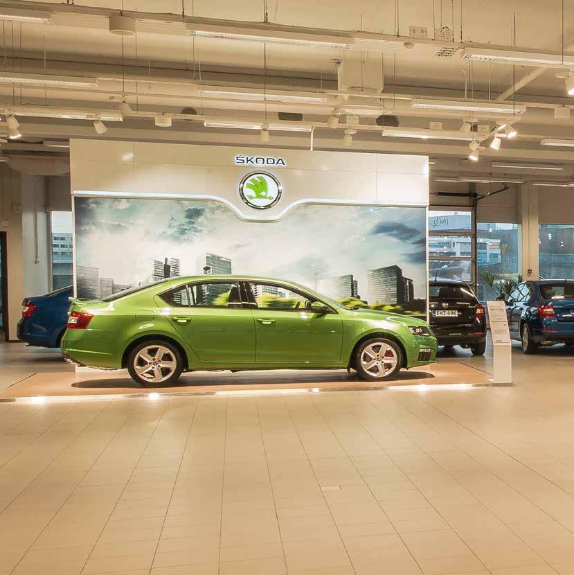 The mission was to create an elegant and energy efficient accent lighting to the showroom in order to highlight the new Škoda car arrivals.