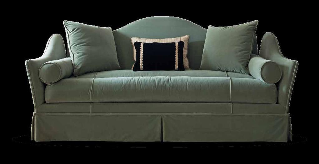 ISABEL Sofa / Art. CU.04 Three seater sofa with hardwood structure cotton velvet upholstered.