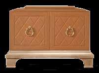 02 Leather and Shagreen sideboard with bronze handles Handcrafted piece with oak wood structure.
