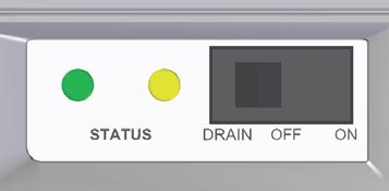 OPERATION LED Status Lights The HM700 user interface includes 2 LEDs that provide information about the humidifier status. Fig. 19. LED status indicator lights.