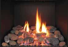 A traditional hearth look is achieved by having our ceramic glass go almost all the way to