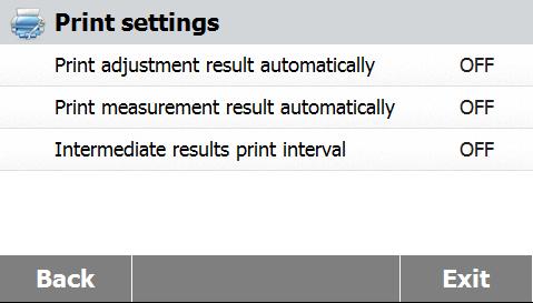 EN-21 Set the Handshake Select the desired handshake to NONE, Xon/Xoff. Default setting is NONE. 6.3.3 Print Press Setup button to access the Setup menu. Press Back to return to Home screen.