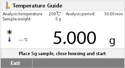 EN-51 Place a 5g sample and start the analysis The