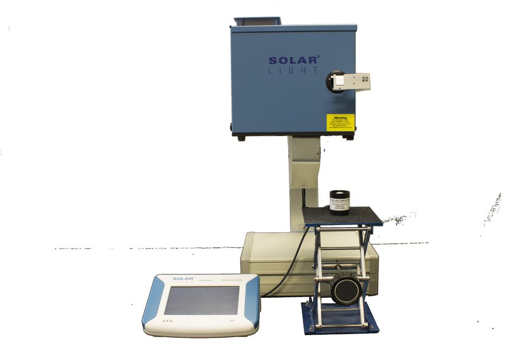 4 / 1 cm horizontal beam output is approximately 20 times the intensity of the sun, and a patient stop is included as shown to ensure accurate irradiation onto the test subjects.