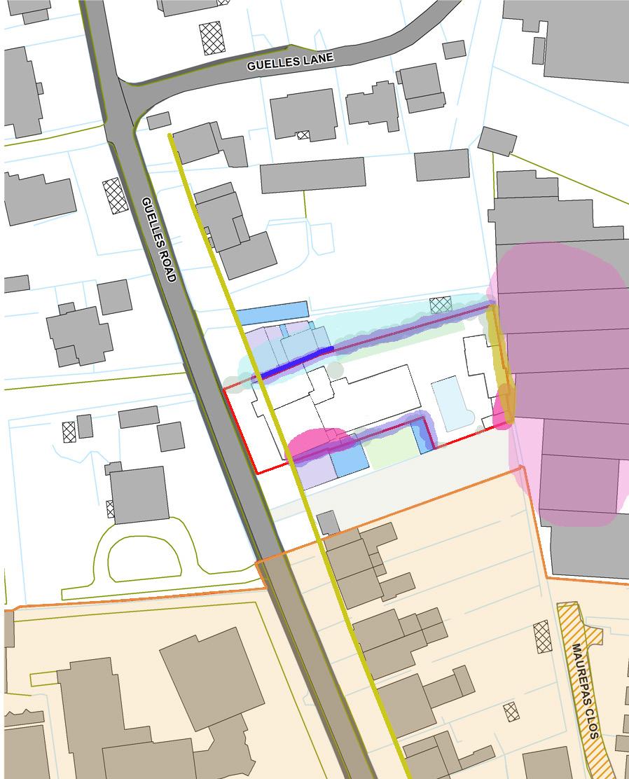Site Boundary Amenity constraint due to proximity of neighbouring development Existing access Building line Parking Industrial buildings Single storey Overshadowing from other buildings Two/two and a