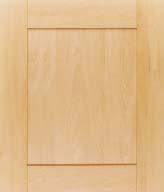 Shaker door with appropriate conventional woodgrains or