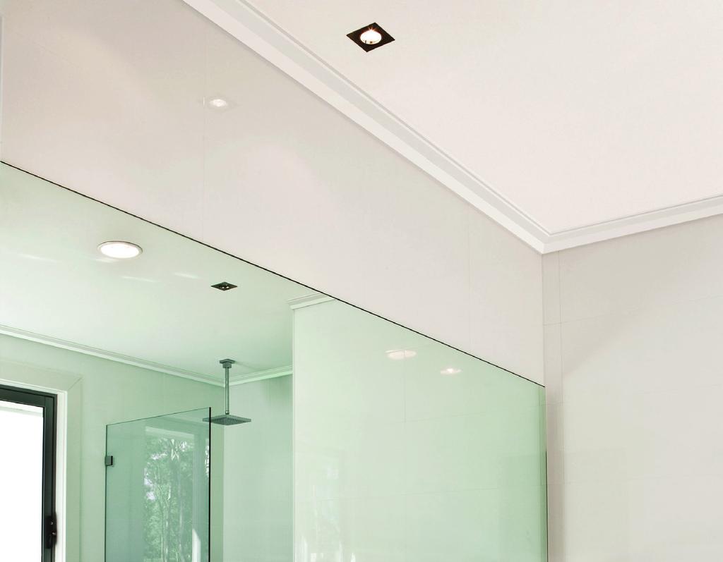 Gyprock Alto 90mm Alto presents a deeper profile with smooth surfaces complemented by a crisp shadow line at the ceiling.