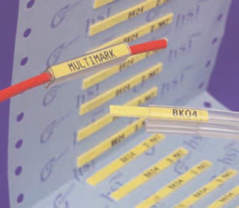 Heat Shrink/Cable Markers Wire and Harness ID Products Heat-Shrink/Cable Markers MultiMark is comprised of a polyolefin printed strip, which is inserted into a protective PVC carrier.