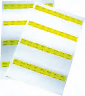 Self-Laminating Labels Wire and Harness ID Products Self-Laminating Labels CSL A4 Laser printable self-laminating labels Tyco Electronics CSL is a laser printable, clear polyester film with a