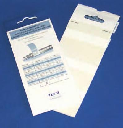Self-Laminating Labels Wire and Harness ID Products Self-Laminating Labels Tyco Electronics TKM is a self writable, clear vinyl film with a permanent acrylic adhesive, supplied with a white writable