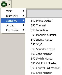 Figure 96: Device Type Series 90 & Ampac Selections The appropriate Device Config is then selected from the second drop down box.