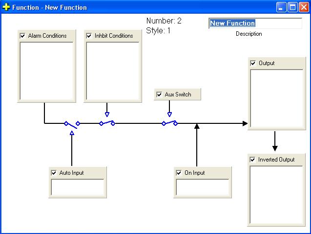 Each function will have its own Function Window. This graphically displays all the elements of the function.