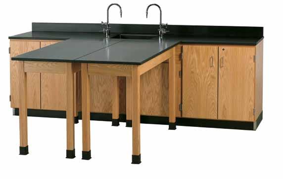 wall service benches 3216K (Shown w/two 36"H Plain Apron Tables) 3216K 3226K 3236K wall service bench Need all your services in one place or looking to add a wall of cabinets that include services?