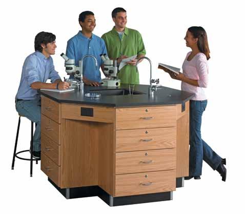 The pedestal with apron comes equipped with 4 drawers, the drawer cabinet unit comes equipped with 16 drawers.