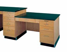 The side desk features one 13-1 2"W x 18"D x 10-1 4"H file drawer, two 13-1 2"W x 18"D x 4"H storage drawers and one 19-1 2"W x 18"D x 3"H pencil drawer. All drawers come with locks.