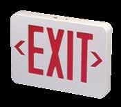 ELX Series Economical, Thermoplastic LED Exit Signs DISTRIBUTOR SELECT Rugged off-white thermoplastic construction Even illumination for excellent legibility Snap-together design for quick and easy