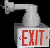 EFXPW= Wall Bracket Mount EFXP Series Explosion-Proof Remote Exit Signs INDUSTRIAL Standard Available with 6, 12 and 24 volt lamps for DC operation or 120 volt AC fixtures Exits shown are