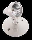 REMOTE FIXTURES Surface Mounted EF9, EF9D & EF9T Series Thermoplastic PAR 18 Size Lamp Head Off-white finish; black (BK)