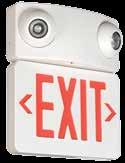 DISTRIBUTOR SELECT TYPE: ELX-MRS Series Thermoplastic Exit Sign and Combination Unit Rugged off-white thermoplastic construction Even illumination for excellent legibility Snap-together design for