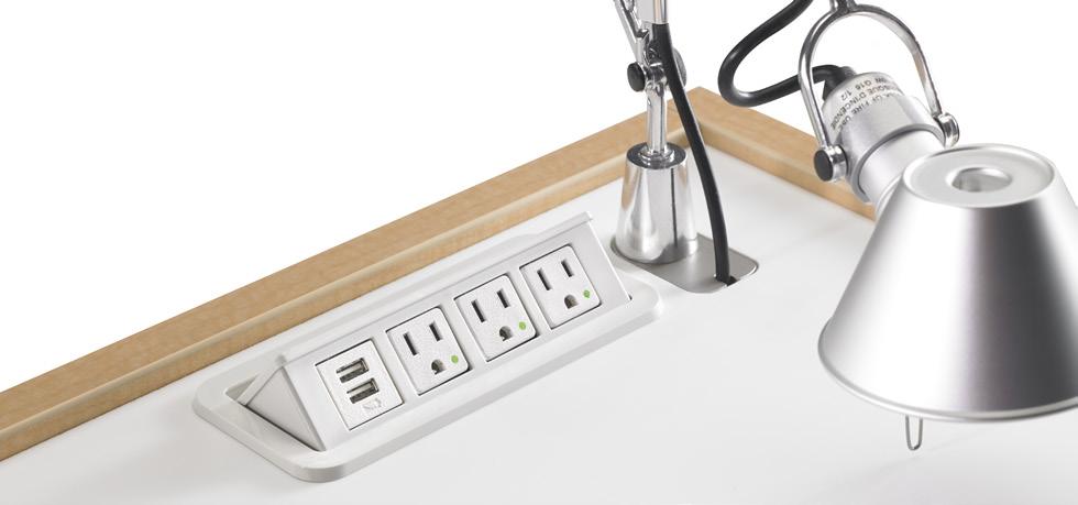 Palisade Power & Light Power Light Three power outlets and two USB ports provide a convenient place for guests to charge mobile devices.
