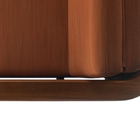 Wallsaver feature Bent-tubular steel attached between rear legs of sofa