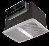 Model 8210 Ceiling Mount Vertical Discharge Ventilates directly through the roof with round ducting Paintable engineered resin grille installs with a single screw Adjustable hanger bars for 16" or