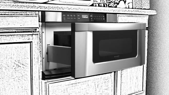 When mounted under the counter, the Microwave Drawer is positioned within the universal reach range of 15" to 48", providing convenient access to foods.
