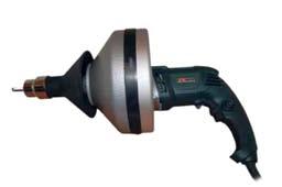 Hand-held Power Drain Cleaner D-60 For 3/4 to 2 1/2 (19mm-64mm) Drain lines Entirely sealed structure, flexible cables are put in large metal
