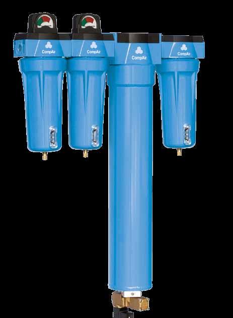 Modular connections mate up to CAF Series filtration (most sizes) Optional CAF Series prefilter packages protect membrane fibers and define air quality Add Grade G Filtration to remove oil vapor