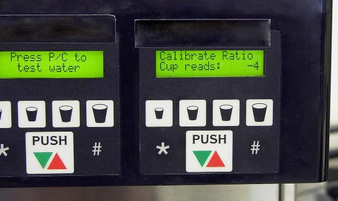 ear by pressing pour cancel button. c. Press the * and # buttons on outside edge of door panel at the same time to access the RATIO MODE (see Figures 9 and 10).