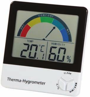 The instrument measures both humidity and temperature over the range of 0 to 49.9 C and 20 to 99 utilising the internal sensors.