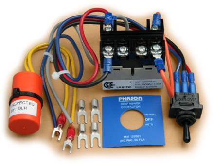 PEC user manual Servicing and maintaining your PEC Power contactors Phason s 240-volt power contactors are heavy-duty relays that increase the load handling capability of control relays.