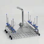 09 inch) 52L - asic lower level wash cart, loading space 490x470 mm 1069-3 levels wash cart provided with 2 washing arms and