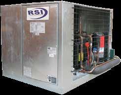 RUI/RUO Series Air Cooled Condensing Units RSI s RUI and RUO Series air cooled condensing units are designed for smaller agricultural and raw storage applications.